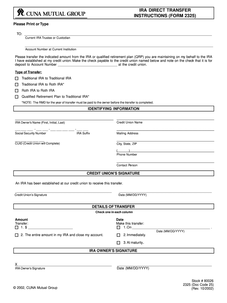 IRA Form 2325 2002 Fill And Sign Printable Template Online US Legal 