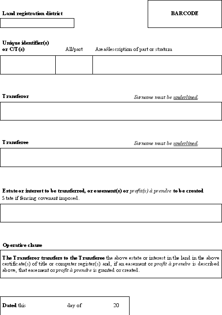 Land Transfer Regulations 2002 SR 2002 213 as At 29 September 2008 