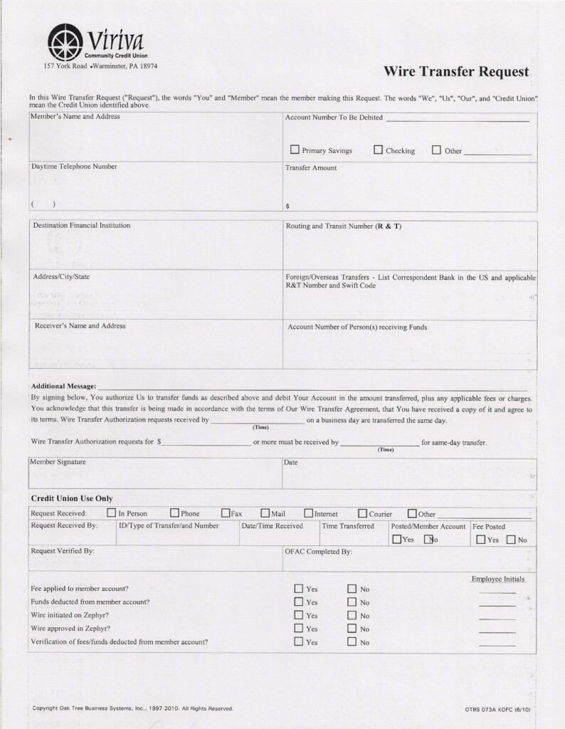 Member Forms Viriva Community Credit Union