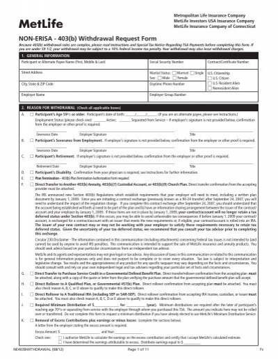 MetLife Withdrawal Request Form Updated pdf