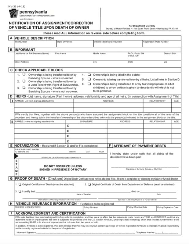 Missouri Car Title Transfer Form General Affidavit Form Missouri 