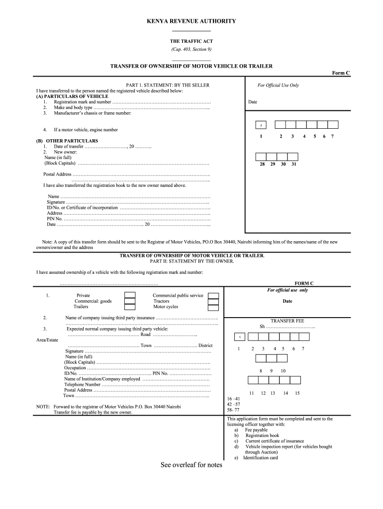 Motor Vehicle Transfer Form Fill Online Printable Fillable Blank