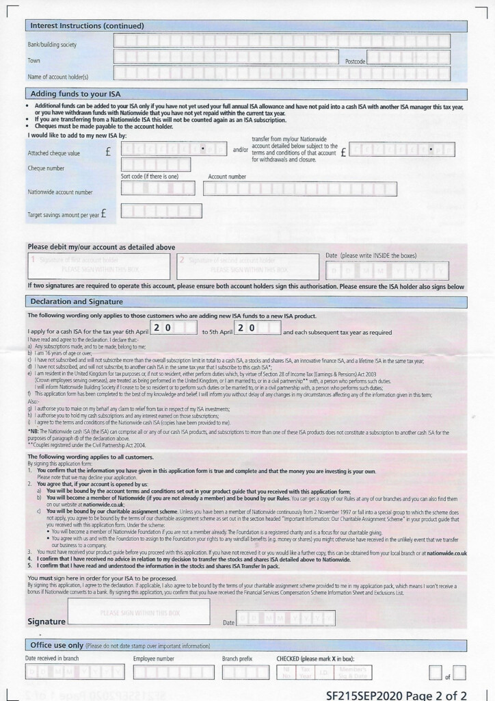 Nationwide 0 75 18 Month ISA Plus 50 Bonus Now Withdrawn Page 