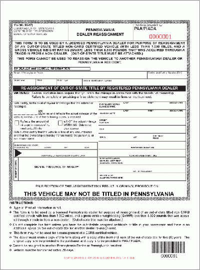 Non California Emission Vehicle Dealer Reassignment Form MV DR 
