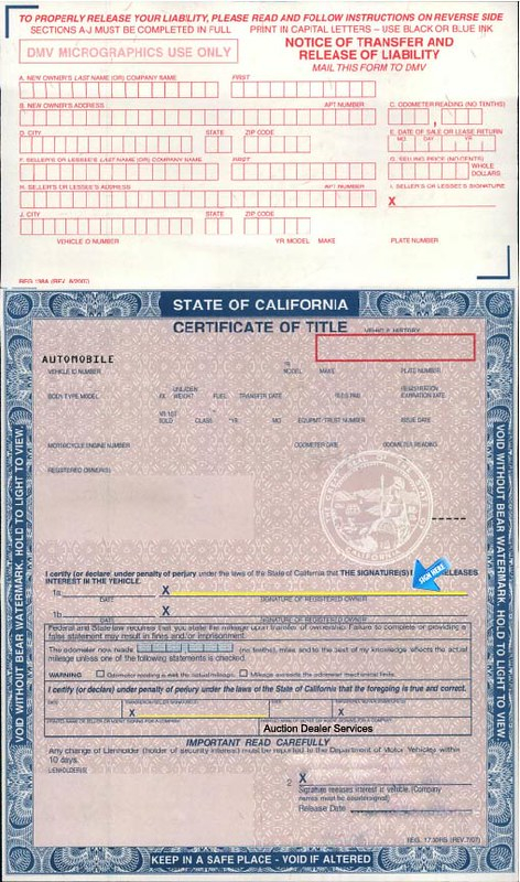 Ohio Car Title Example For A Sample Of Notarized Car Title Transfer 