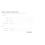 OpenCart Simple Bank Transfer Payment Confirmation FORM