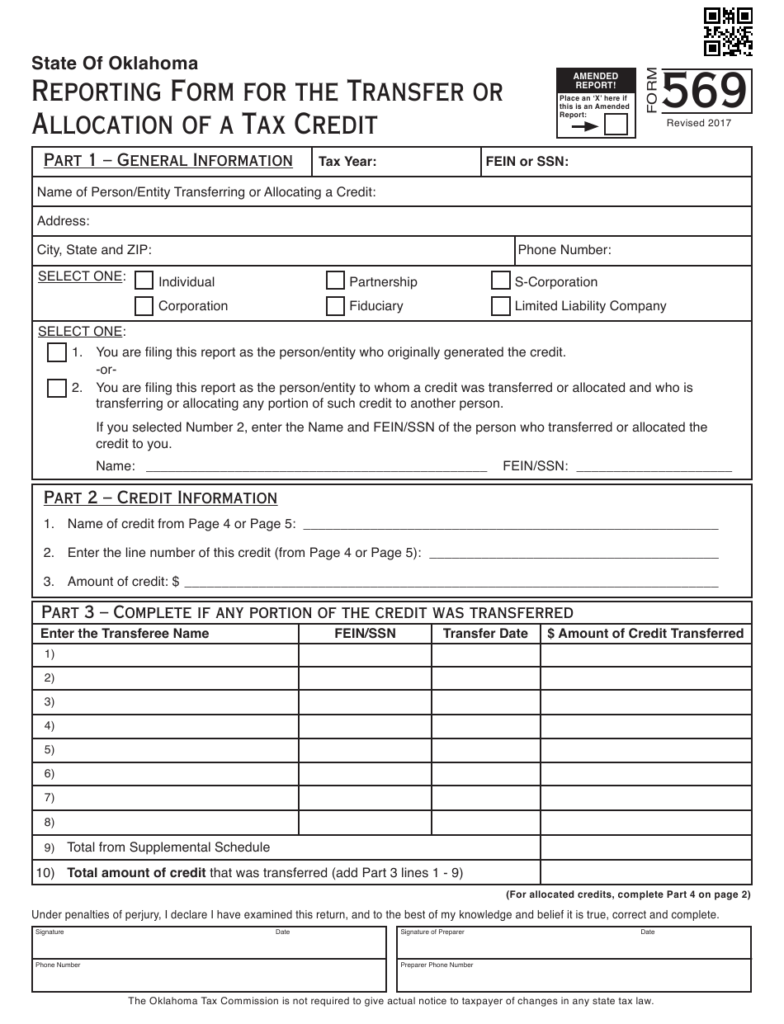 OTC Form 569 Download Fillable PDF Or Fill Online Reporting Form For 