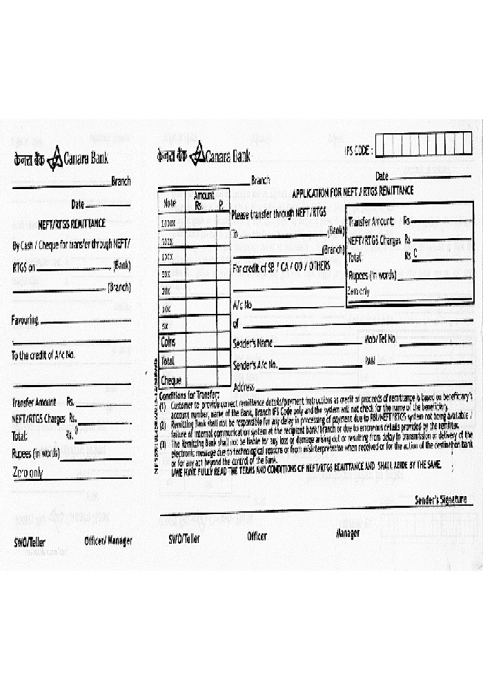  PDF Canara Bank RTGS NEFT From PDF Download In English InstaPDF