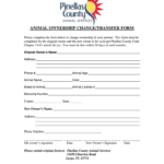 Pet Transfer Of Ownership Document Pdf Fill Online Printable