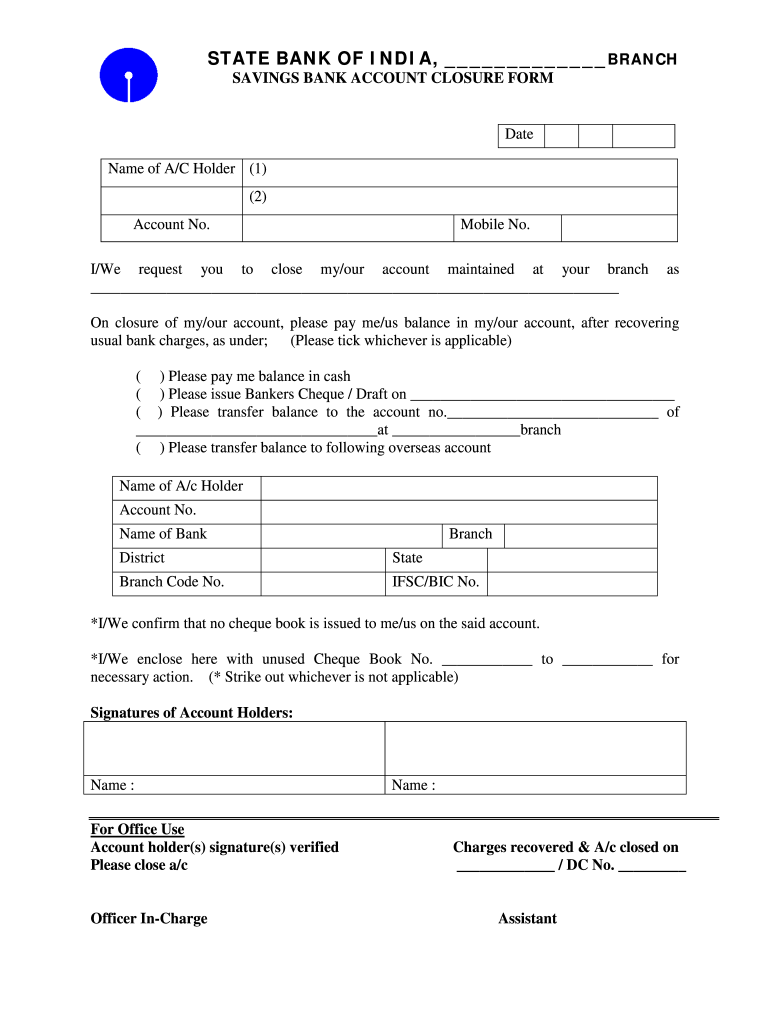 Sbi Mobile Number Change Application Form Pdf Fill Out And Sign 