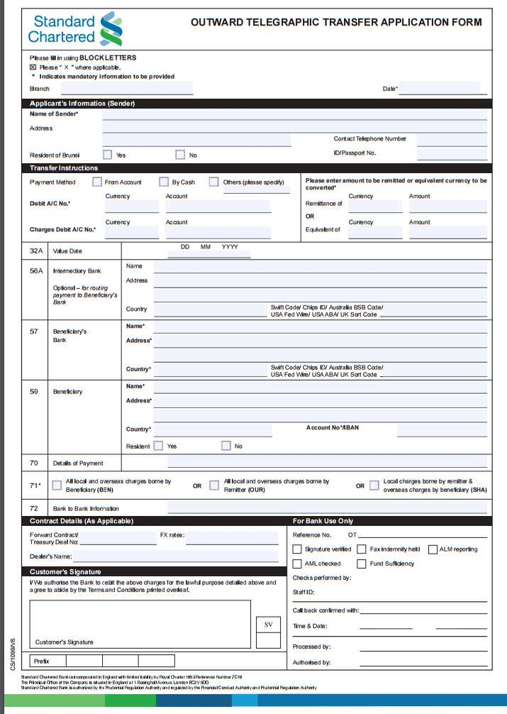 Standard Chartered TT Application Form 2020 2021 Student Forum