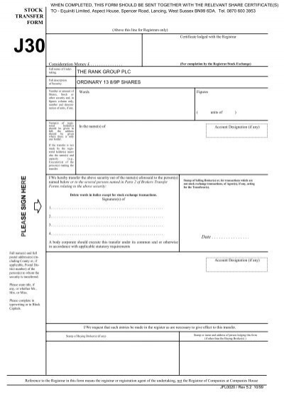 Stock Transfer Form PDF 277 KB Rank Group