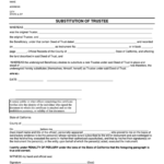 Substitution Of Trustee Form Printable Pdf Download