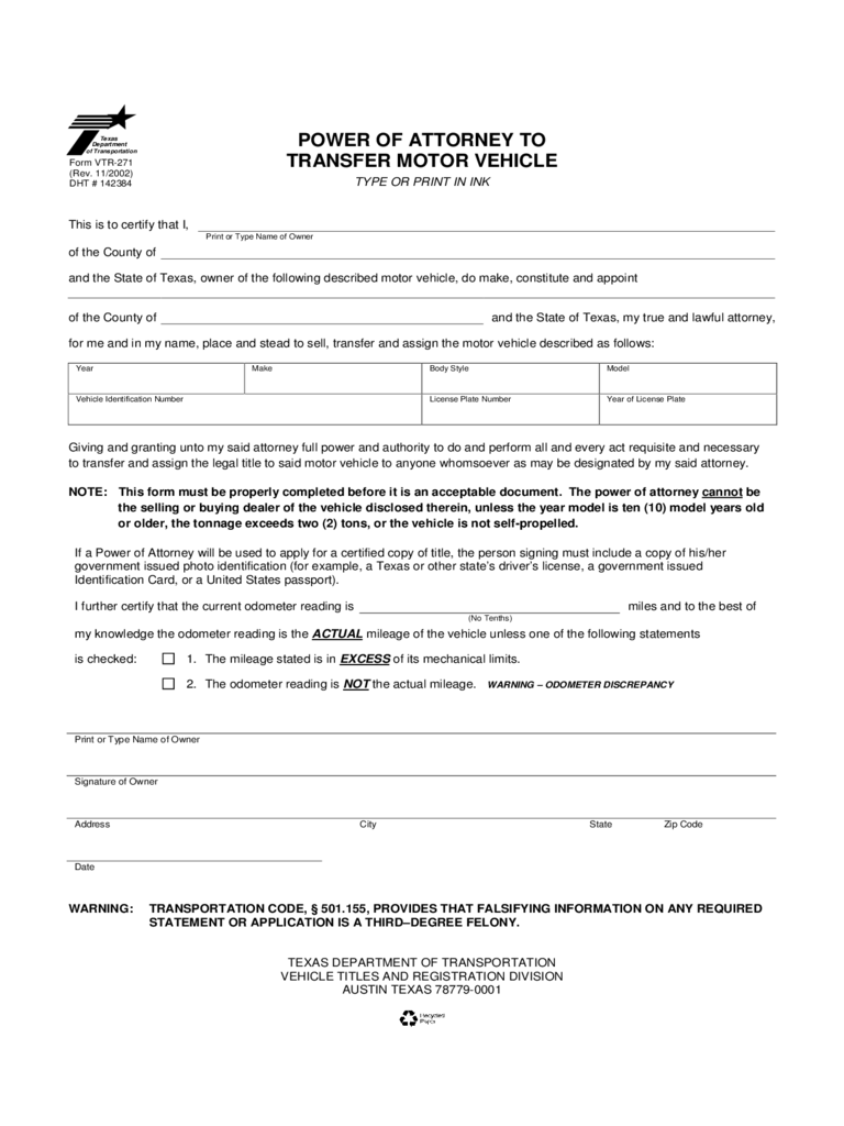 Texas Power Of Attorney Form Free Templates In PDF Word Excel To Print