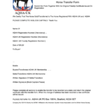 Top 10 Aqha Transfer Form Templates Free To Download In PDF Format