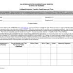 Transfer Credit Approval Form