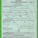 VTG 1954 State Of Michigan License Plate Transfer Form MV 17 10 54 250M