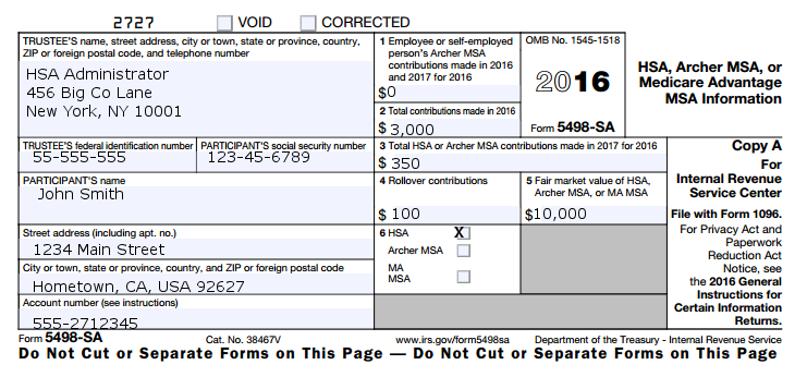 What Is HSA Tax Form 5498 SA HSA Edge